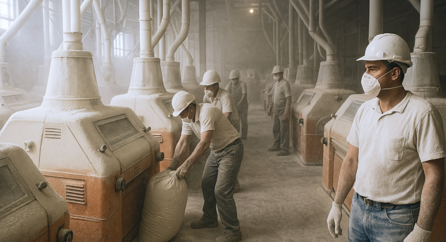 Control y filtración de polvo en industria alimentaria